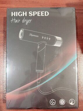 SKANWEN Ionic High Speed Hair Dryer Folding Handle 110,000 RPM NIB